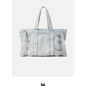 Zara denim shopper